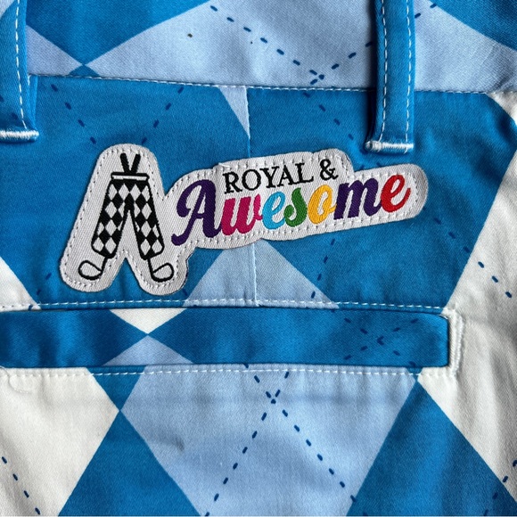 Royal & Awesome Diamond Argyle Shorts Print Golf Shorts. NWT! - Picture 8 of 8